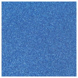 BLAUW GLITTER FLEXFOLIE A4 VEL