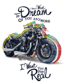 MOTORCYCLE DREAM QUOTE IRON ON TRANSFER