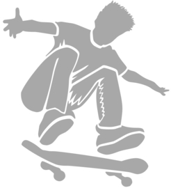 SKATEBOARFAHRER BÜGELBILD