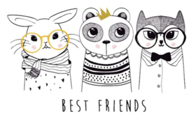 BEST FRIENDS IRON ON TRANSFER