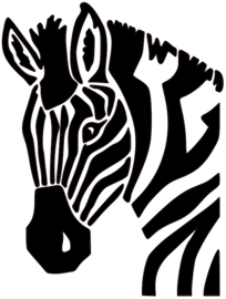 ZEBRA KOPF BÜGELBILD