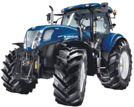 BLUE TRACTOR IRON ON TRANSFER