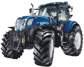 BLAUER TRAKTOR BÜGELBILD