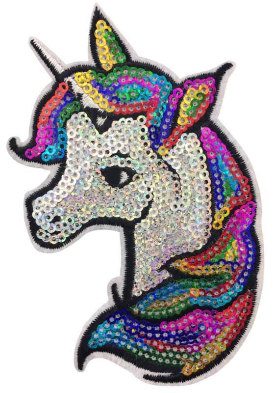 Rainbow Sequin Silver Patch Xl M Embroidery Patches Fashion Design Products