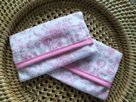 Zakdoekhoesje Roze bloemetjes
