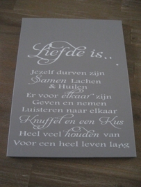 Tekstbord In dit huis dubbelzijdig