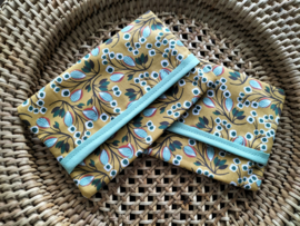 Zakdoekhoesje Okergeel bloemetje