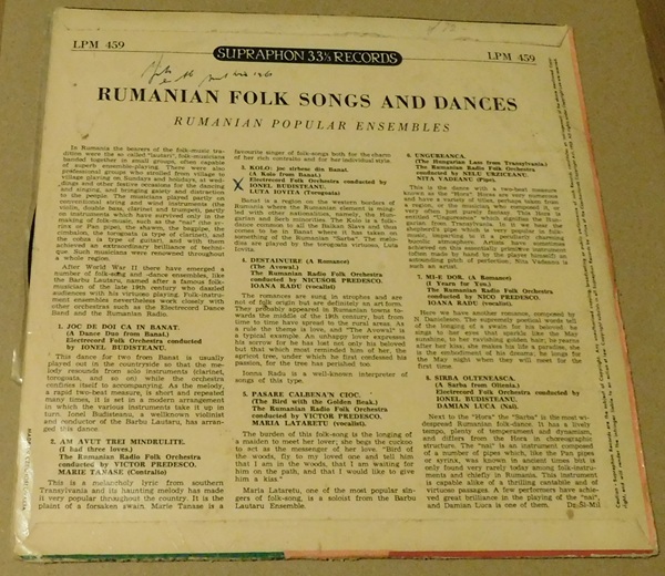 The Rumanian Radio Folk Orchestra – Rumanian Folk Songs And Dances - Rumanian Popular Ensembles