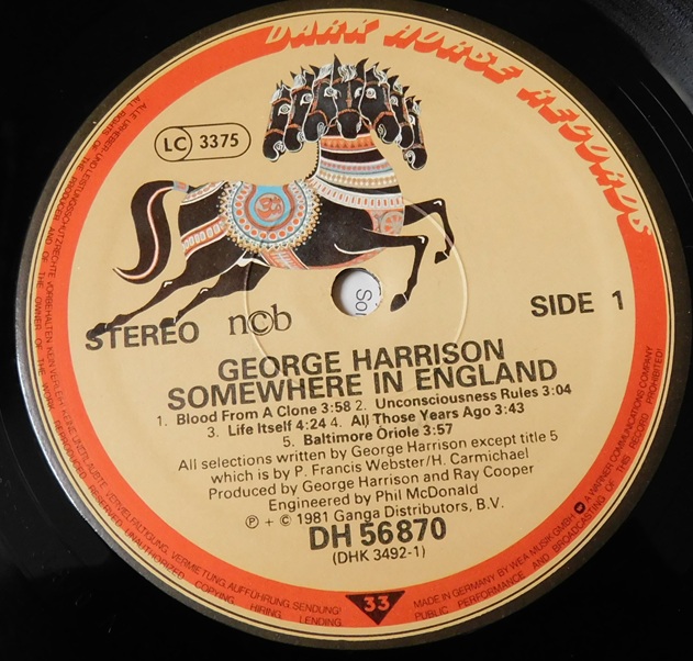 George Harrison – Somewhere In England