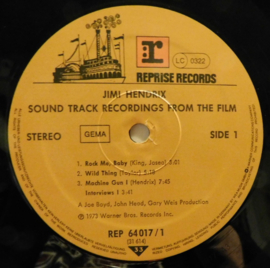 Jimi Hendrix – Sound Track Recordings From The Film "Jimi Hendrix"