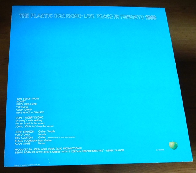 The Plastic Ono Band – Live Peace In Toronto 1969