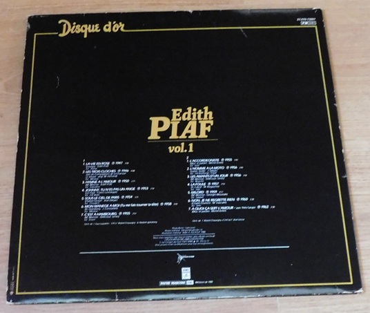 Edith Piaf – Disque D'Or - Vol. 1