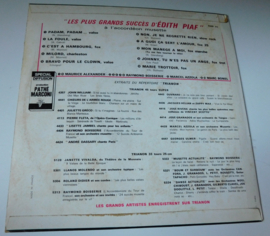 Various – 10 Grands Succès D'Edith Piaf A L'Accordéon Musette