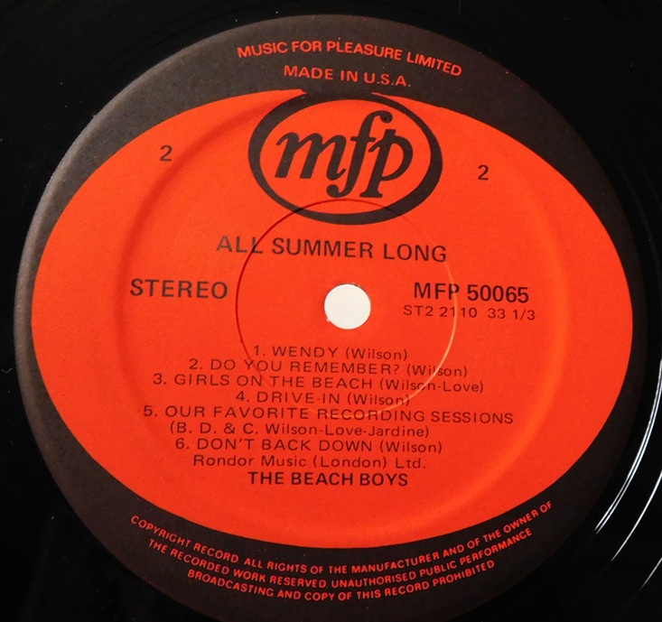 The Beach Boys ‎– All Summer Long
