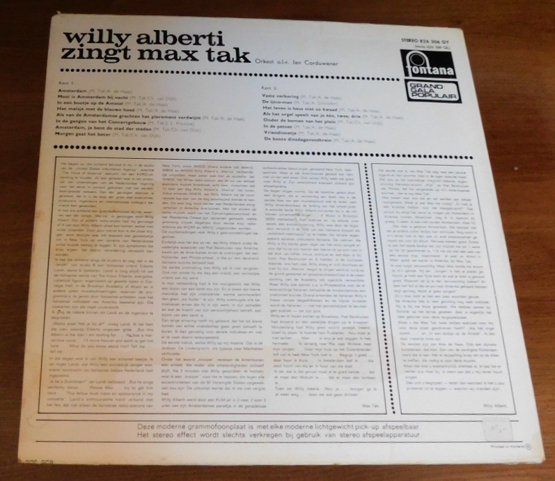 Willy Alberti – Zingt Max Tak