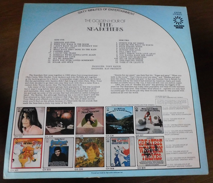 The Searchers ‎– Golden Hour Of The Searchers