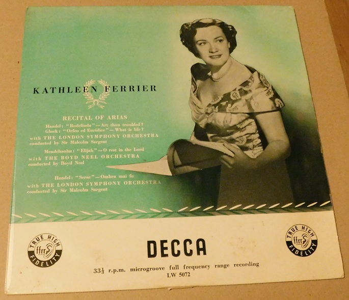 Handel / Gluck / Mendelssohn, Kathleen Ferrier, The London Symphony Orchestra - Recital Of Arias