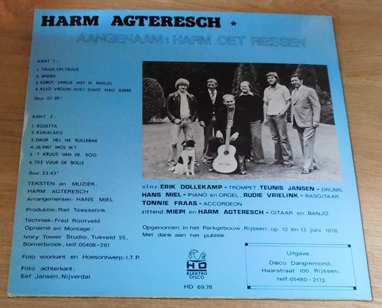 Harm Agteresch – Aangenaam: Harm Oet Riessen