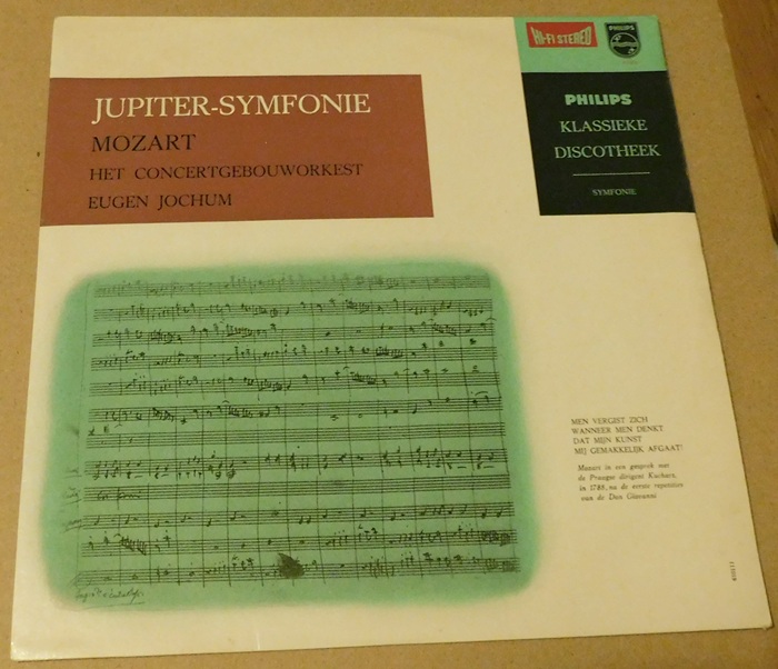 Mozart, Het Concertgebouworkest, Eugen Jochum – Jupiter-Symfonie