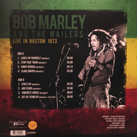 Bob Marley And The Wailers – Live In Boston 1973 | LP