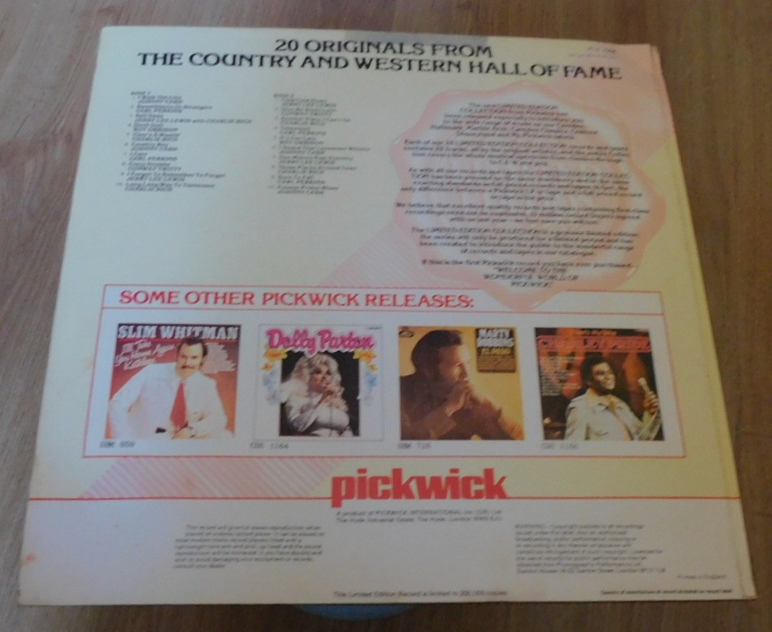 Various – 20 Originals From The Country And Western Hall Of Fame