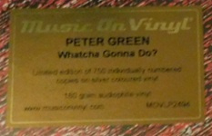 Peter Green – Whatcha Gonna Do? | LP