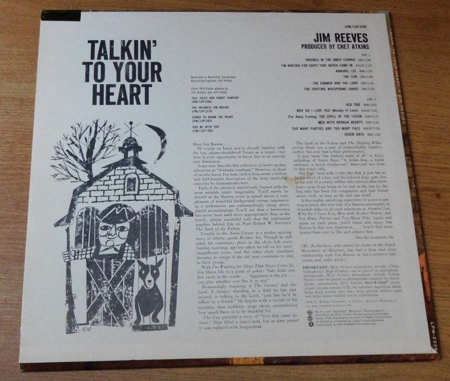 Jim Reeves ‎– Talkin' To Your Heart