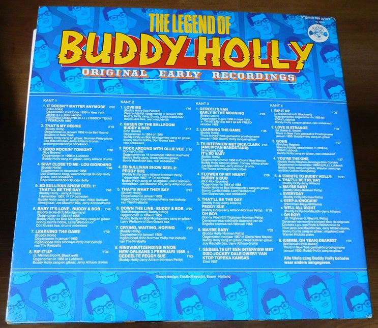 Buddy Holly – The Legend Of Buddy Holly - Original Early Recordings