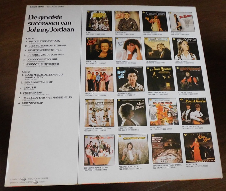 Johnny Jordaan – De Grootste Successen Van Johnny Jordaan