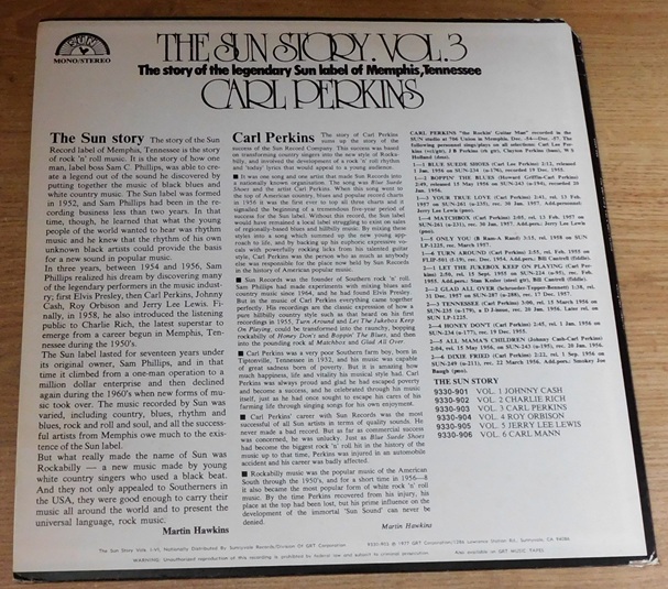 Carl Perkins – The Sun Story Vol.3