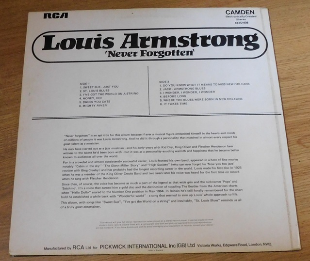 Louis Armstrong – Never Forgotten