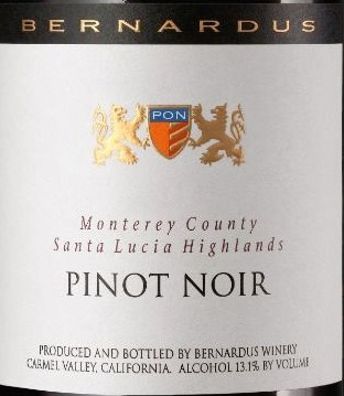 Bernardus Pinot Noir Santa Lucia Highlands