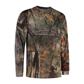T-shirt Long Sleeve, Brown Forest Camo, size Extra Large