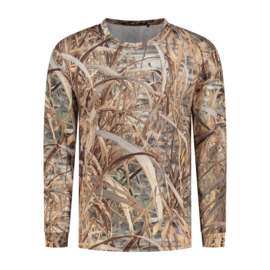 Langarm-T-Shirt, Schilf Camo, Größe S