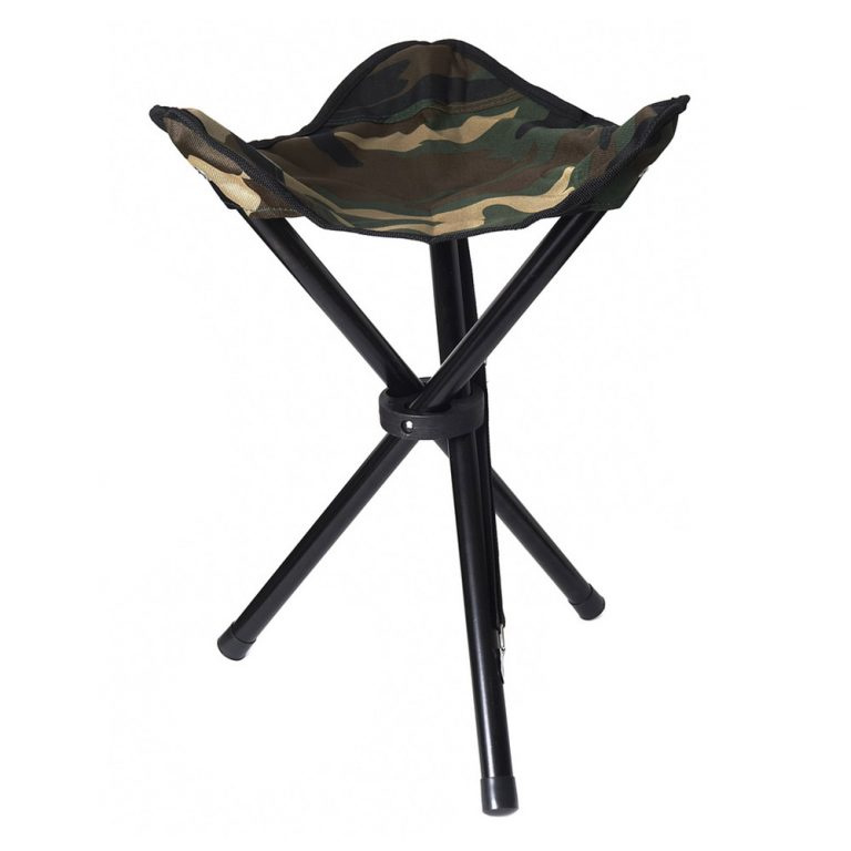 Zusammenklappbarer Hocker 3 Beine, 100% Polyester.