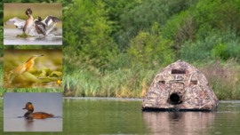 Namiot-Czatownia Pływadło fotograficzne, Floating hide 'Grebe'