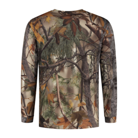 T-shirt Long Sleeve, Brown Forest Camo, size Extra Large