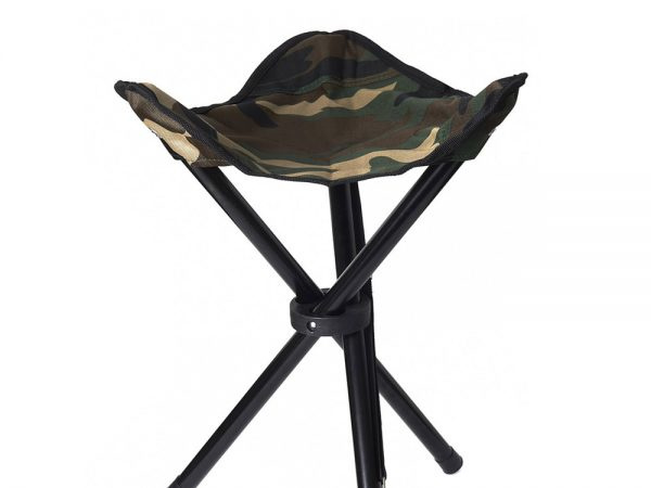 Zusammenklappbarer Hocker 3 Beine, 100% Polyester.