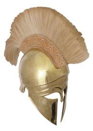 Italo-Corintische helm met pluim, Messing