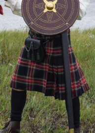 Black Stewart 8 yard kilt