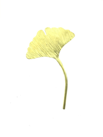 Ginkgo broche goudkleur klein