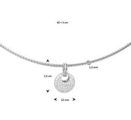 Collier zirkonia 1,5 mm 42 + 3 cm