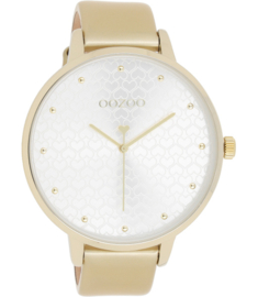OOZOO Timepieces goud/zilver hartjes 48 mm