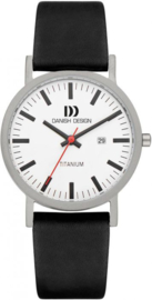 Danish Design horloge wit/zwart datum 39 mm