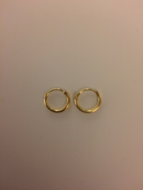 Gouden oorringetjes 11 mm