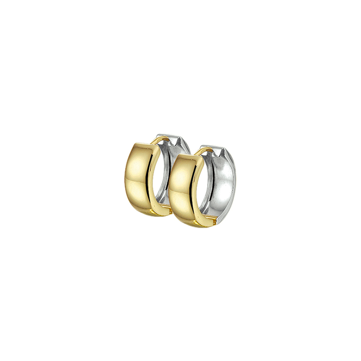 Gouden bicolor oorringen