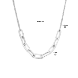 collier paperclip en gourmette 7,0 mm
