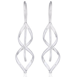 zilveren oorhangers: krul
