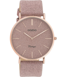 OOZOO Vintage all glitter oud roze 40 mm