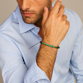 kralenarmband groen agaat 16 - 26 cm